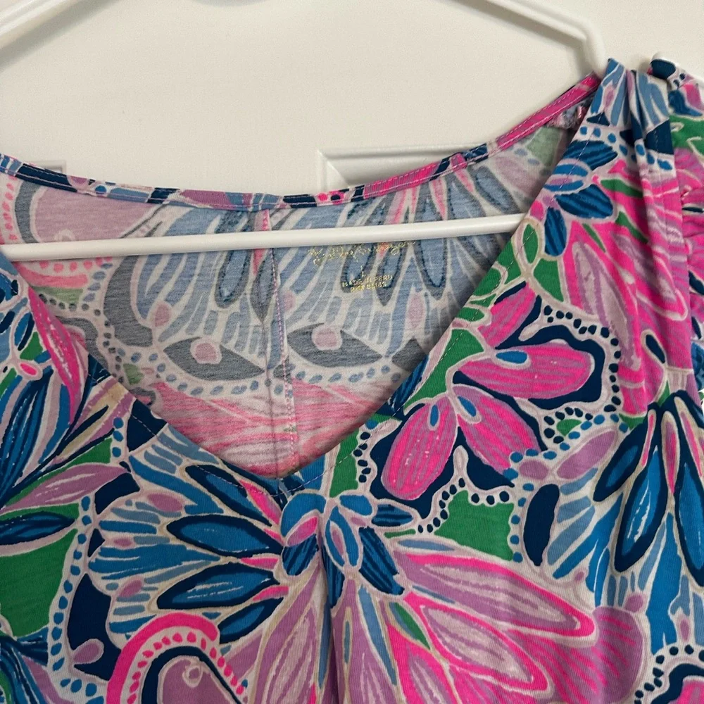 Lilly Pulitzer Pink and Blue Floral Dress - Picture 2 of 3